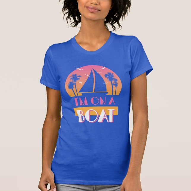 Camiseta A ilha só - eu estou em um barco (Frente)