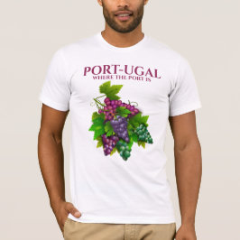 Camiseta A ilustração da uva de Portugal diverge quando o p