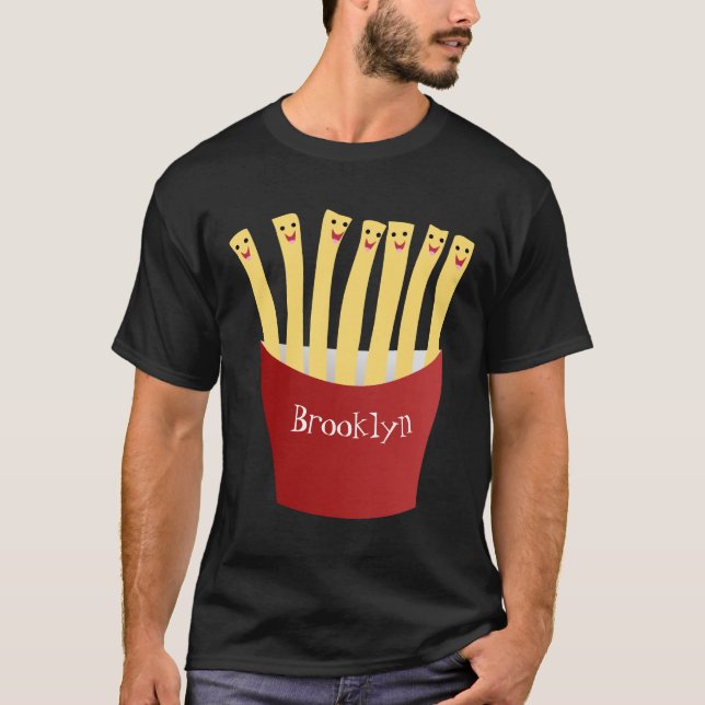 Camiseta A ilustração de desenho animado de comida rápida d (Frente)