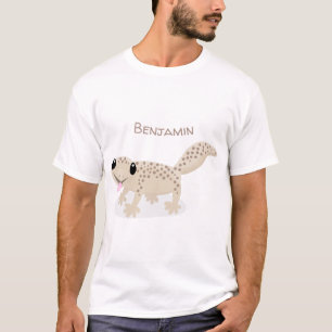Camiseta A ilustração de desenhos animados de gecko, pint