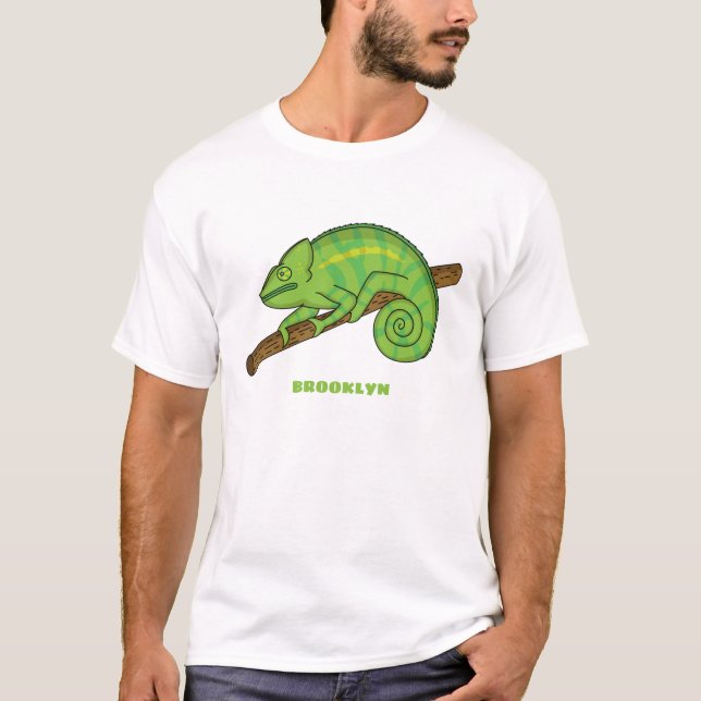 Camiseta A ilustração do camaleão de Parson (Frente)