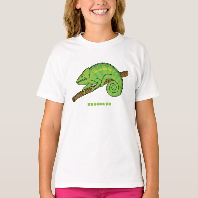 Camiseta A ilustração do camaleão de Parson (Frente)