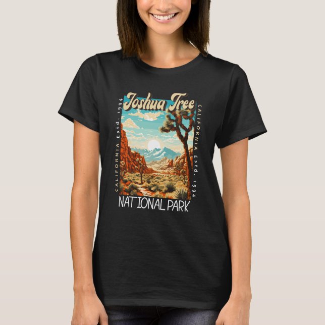 Camiseta A Ilustração do Parque Nacional de Joshua Tree fic (Frente)