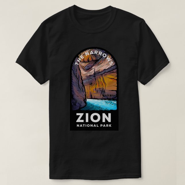Camiseta A Ilustração do Parque Nacional do Zion (Frente do Design)
