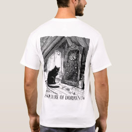 Camiseta A imagem da frente e do verso do gato de Dorian