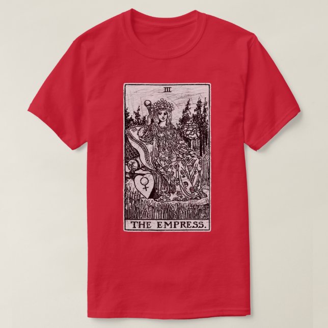 Camiseta A Imperatriz Tarot d Major Arcana disse o (Frente do Design)