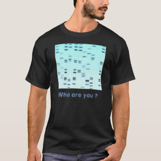Camiseta a impressão digital do ADN, quem é você?