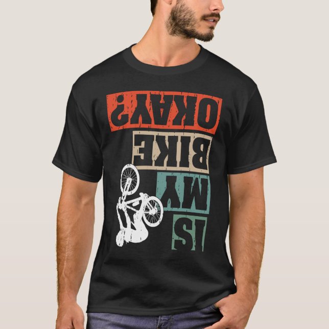 Camiseta A Impressão Secundária É A Minha Bicicleta, Bicicl (Frente)
