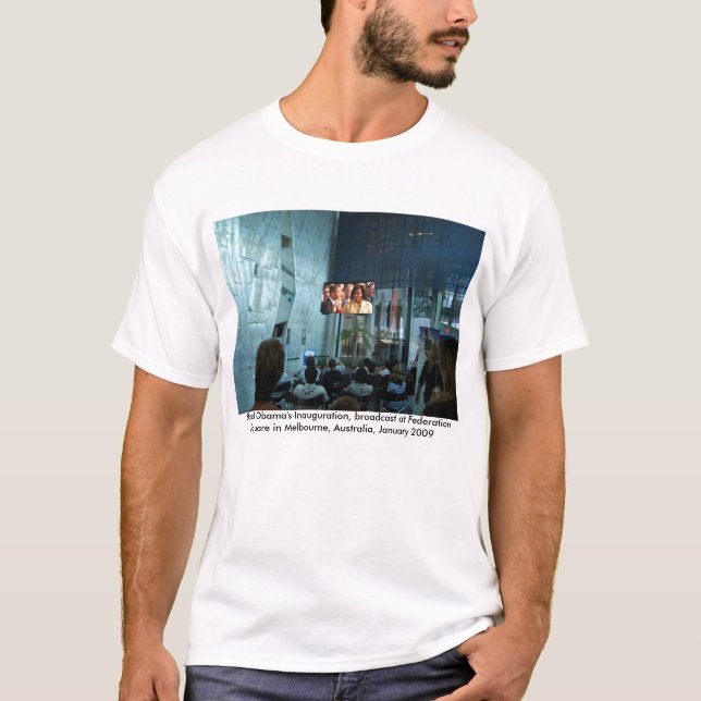 Camiseta A Inauguração de Barack Obama, como se viu na Aust (Frente)