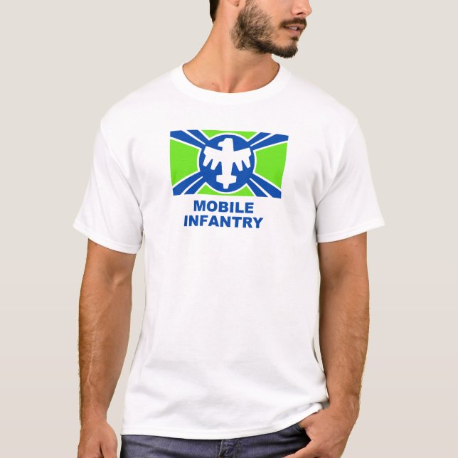 Camiseta A infantaria móvel embandeira (Frente)