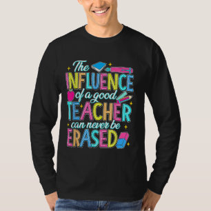 Camiseta A influência de um bom professor nunca pode ser ap