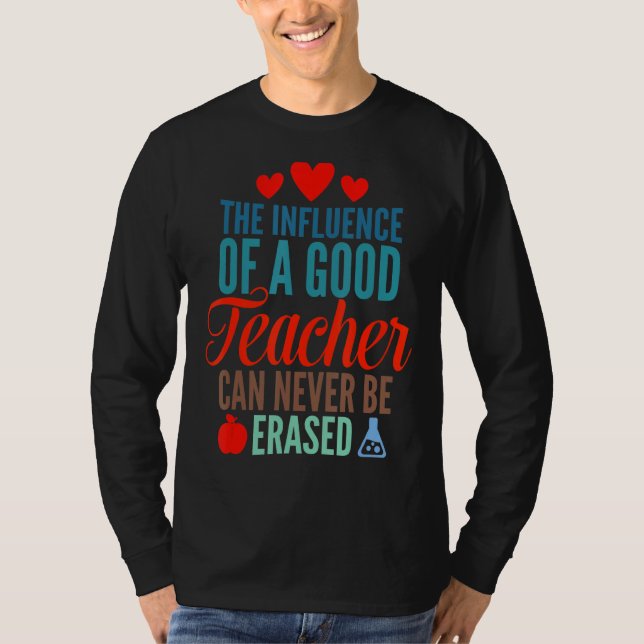 Camiseta A Influência De Um Bom Professor Nunca Pode Ser Ap (Frente)