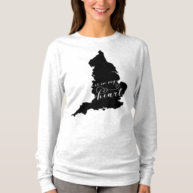 Camiseta A Inglaterra Está No Meu Coração (Frente)