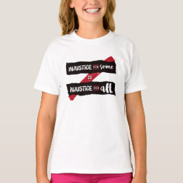 Camiseta A injustiça para algum é injustiça para tudo - luz