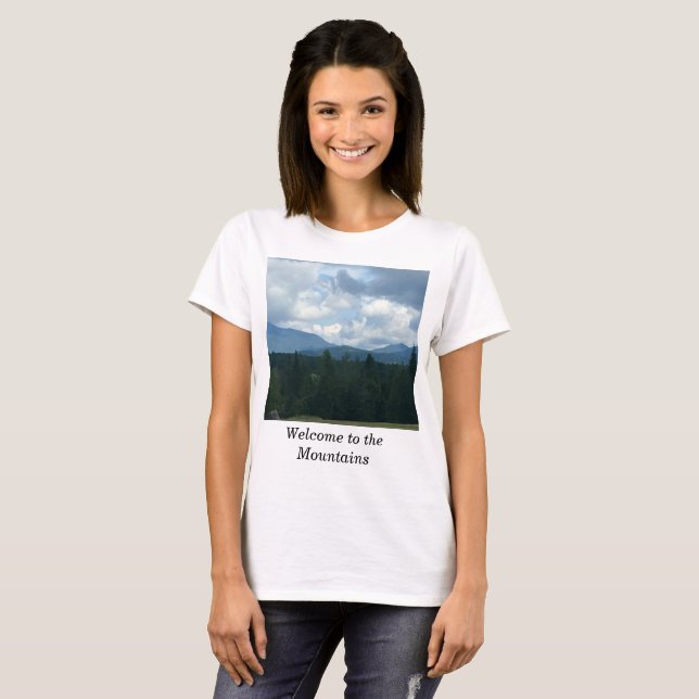 Camiseta A inspiração de montanhista de montanha (Frente Completa)
