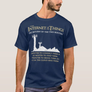 Camiseta A Internet Das Coisas Dois Roteadores Data Smart G