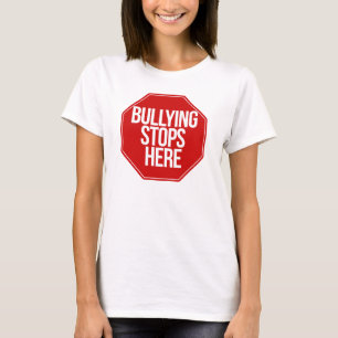 Camiseta A intimidação pára aqui