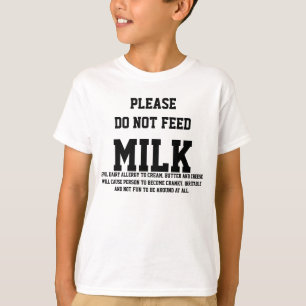 Camiseta A intolerância à lactose suga, o t-shirt branco 