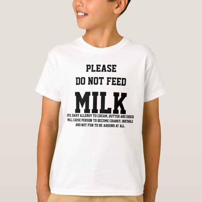 Camiseta A intolerância à lactose suga, o t-shirt branco (o (Frente)