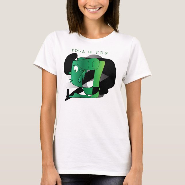 Camiseta A ioga é t-shirt do divertimento (Frente)