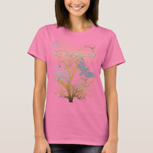 Camiseta A ioga fala: Seja iluminado! Design escuro