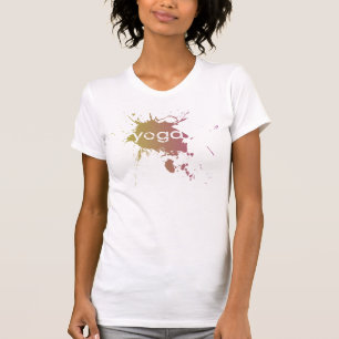 Camiseta A ioga fala: Splatter da pintura da ioga