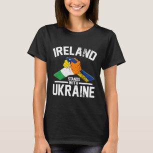 Camiseta A Irlanda Apoia a Ucrânia Bandeira Irlandesa Ucran
