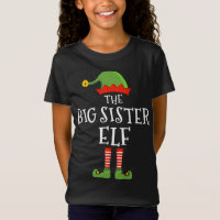 A irmã mais velha elf engraçado de natal combinand
