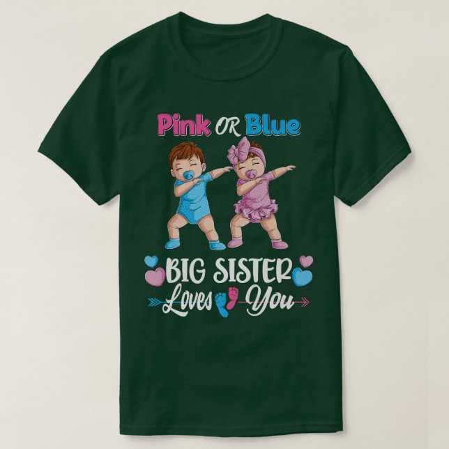 Camiseta A Irmã Rosa Ou Azul Grande Ama-Te, Querida, Raposa (Frente do Design)