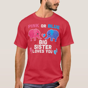 Camiseta A Irmã Rosa Ou Azul Grande Te Ama O Gênero Elefant