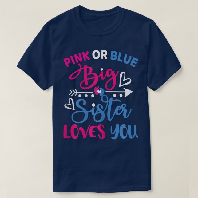 Camiseta A Irmã Rosa ou Azul Grande Te Ama, Querida, Raposa (Frente do Design)