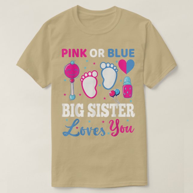Camiseta A Irmã Rosa ou Azul Grande Te Ama, Querida, Raposa (Frente do Design)
