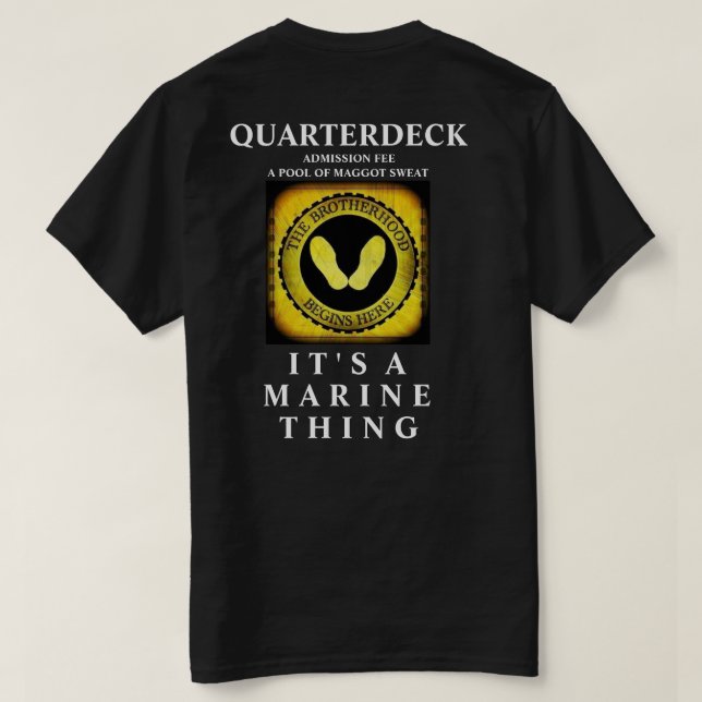 CAMISETA A IRMANDADE COMEÇA AQUI / É UMA COISA MARINHA (Verso do Design)