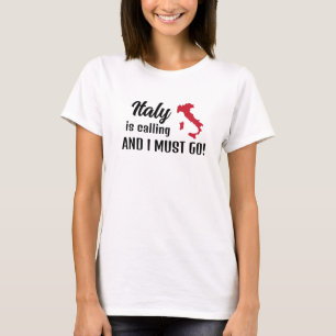 Camiseta A Itália chama Design