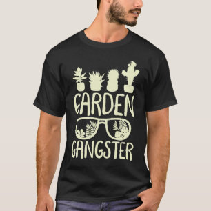 Camiseta a jardinagem é minha terapia gangster de jardim pl