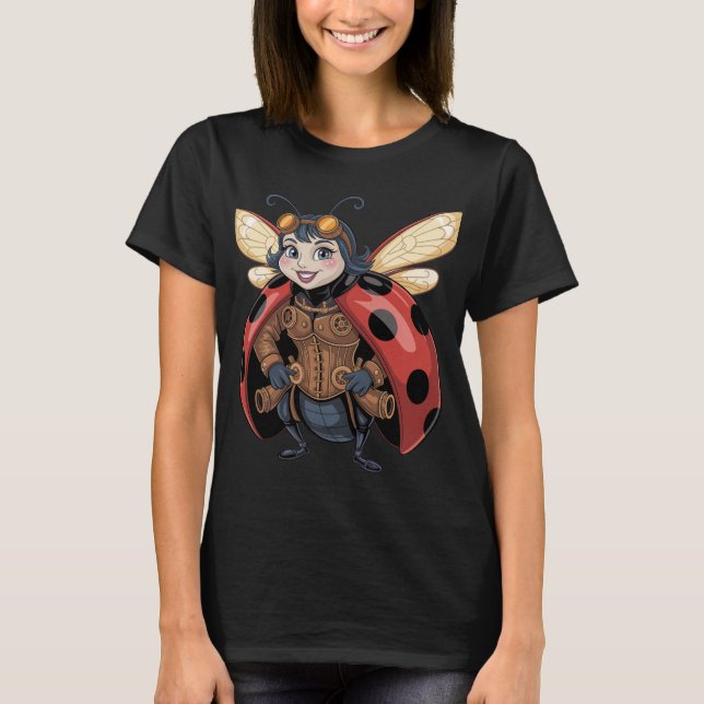 CAMISETA A JOANINHA DO STEAM PUNK  (Frente)
