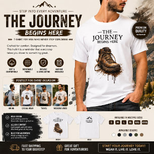 Camiseta "A Jornada Começa Aqui - Bota de Caminhada Robusta