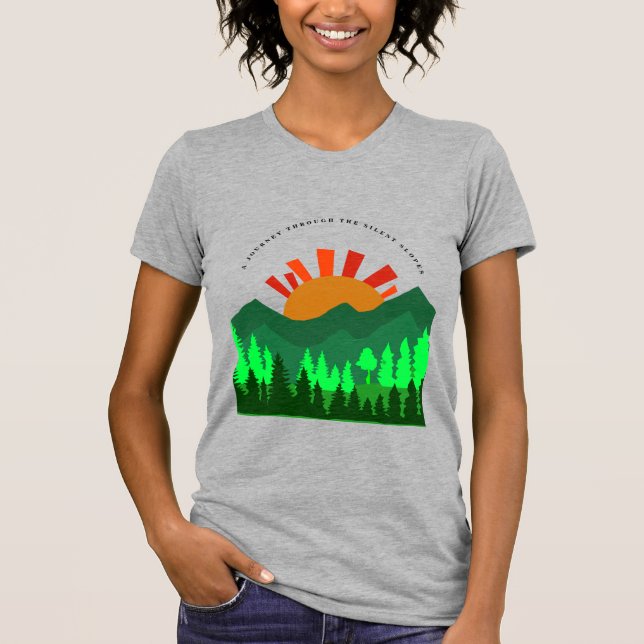 Camiseta A Journey Through the Silent Slopes Retro Mountain (Frente)