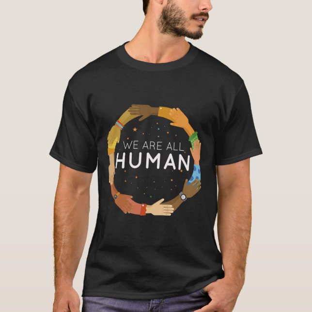 Camiseta A Justiça Racial Humana Inclui Igualdade Humana (Frente)