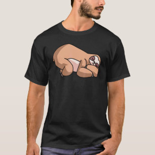 Camiseta A Lama Preguiçosa Dormindo Meu Animal Espirituoso 