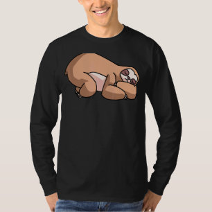 Camiseta A Lama Preguiçosa Dormindo Meu Animal Espirituoso 