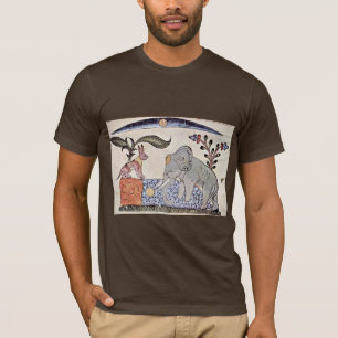 Camiseta A lebre e o rei do elefante na frente do RIM