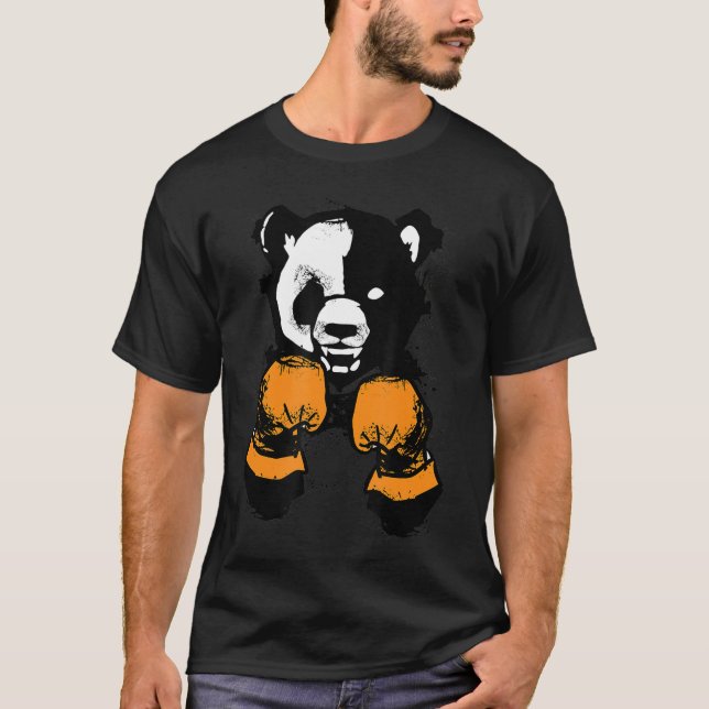 Camiseta A Legal Luva de Boxing do Urso de Panda (Frente)