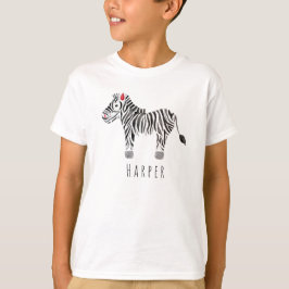 Camiseta A Legal Watercolor Zebra Safari com nome