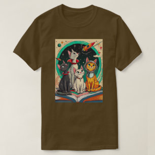 Camiseta A Leitura Abre um Gateway para Aventuras de Gato C