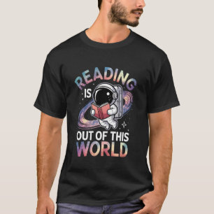 Camiseta A leitura é fora deste mundo Amante do Livro Espac