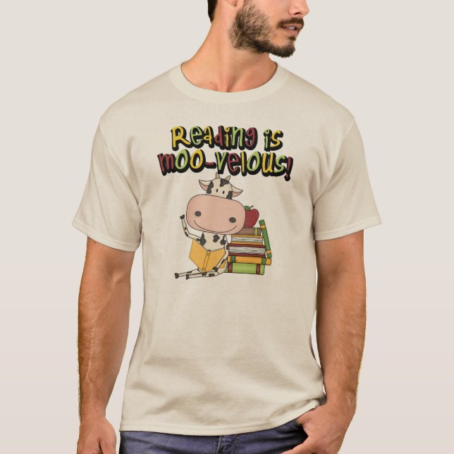 Camiseta A leitura é MOO-velous (Frente)