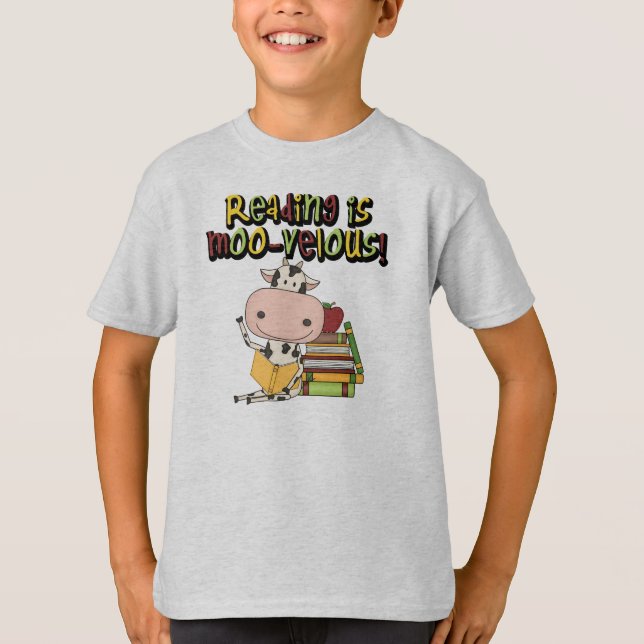 Camiseta A leitura é MOO-velous (Frente)