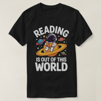 Camiseta A Leitura Está Fora deste Mundo Amante de Livros A