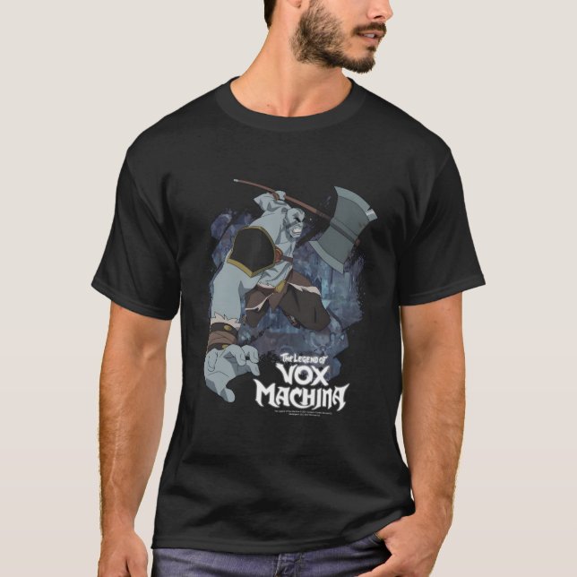 Camiseta A Lenda Da Vox Machina Grog Strongjaw Com Ax (Frente)